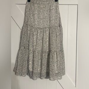 Title: Japna Small Tiered Animal Print Maxi Skirt – Like New